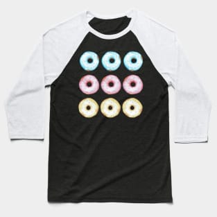 Watercolor fun bright donut pattern Baseball T-Shirt